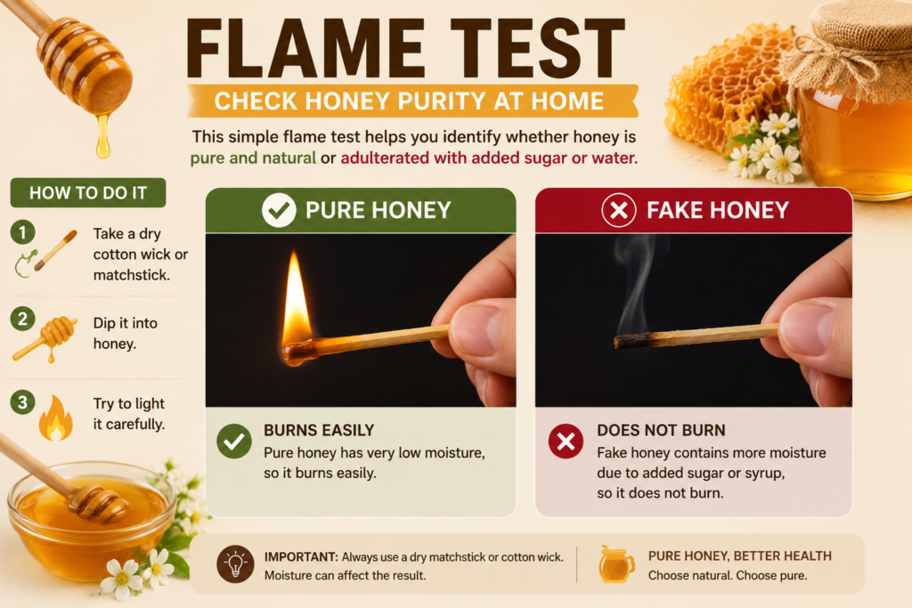 flame test of honey